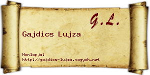 Gajdics Lujza névjegykártya